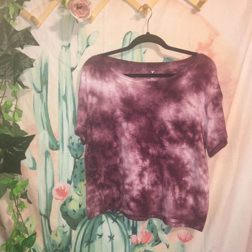 🌊American Eagle Soft and Sexy Tie Dye Crop Pocket